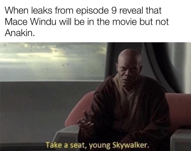 When leaks from episode 9 reveal that Mace Windu will be in the movie