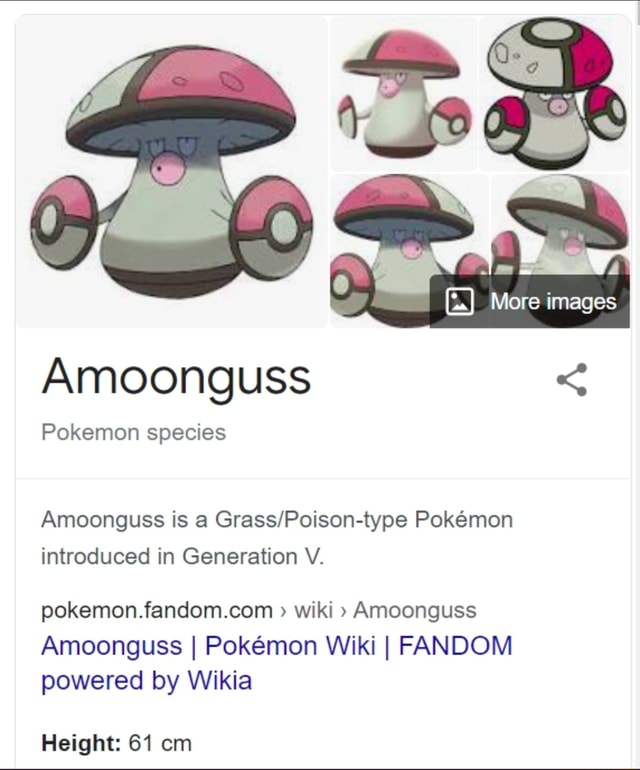 Amoonguss Pokemon species Gi More images Amoonguss is Pokemon ...