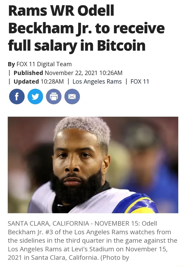 Rams WR Odell Beckham Jr. to receive full salary in Bitcoin