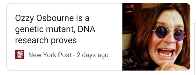ozzy osbourne dna study