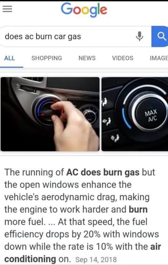 = Google does ac burn car gas ALL SHOPPING NEWS VIDEOS IMAGE The