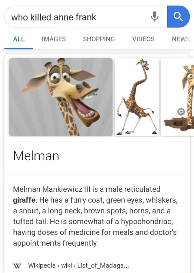 Melman, Wikia Madagascar