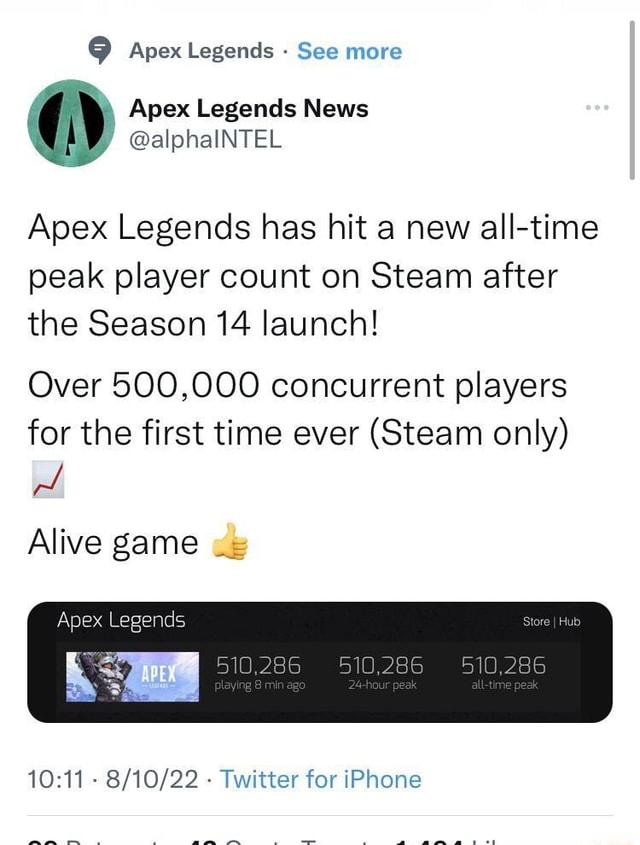 9 Apex Legends - See more Apex Legends News Apex Legends has hit a new