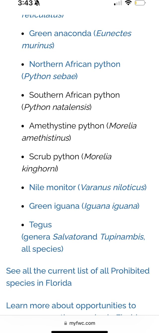 All e Green anaconda (Eunectes murinus) e Northern African python ...