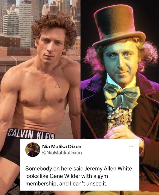 Somebody on here said Jeremy Allen White looks like Gene Wilder with a