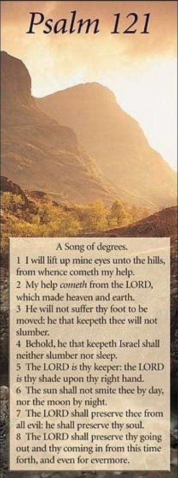 Psalm A Song Of Degrees Will Lift Up Mine Eyes Unto The Hills From Whence Cometh My Help