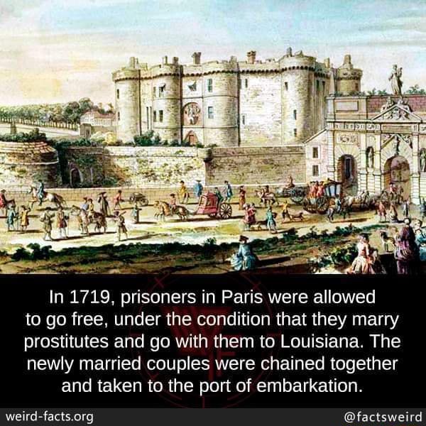 In 1719, prisoners in Paris were allowed to go free, under the