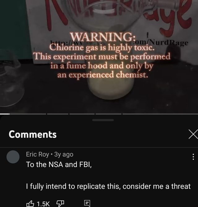 St WARNING Chlorine gas is highly toxic. This experiment must be