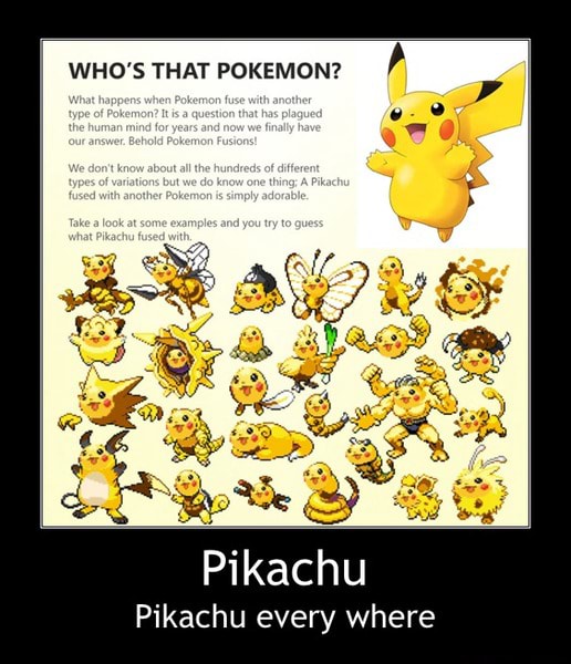 Who S That Pokemon A Pikachu Every Where Pikachu Pikachu Every Where