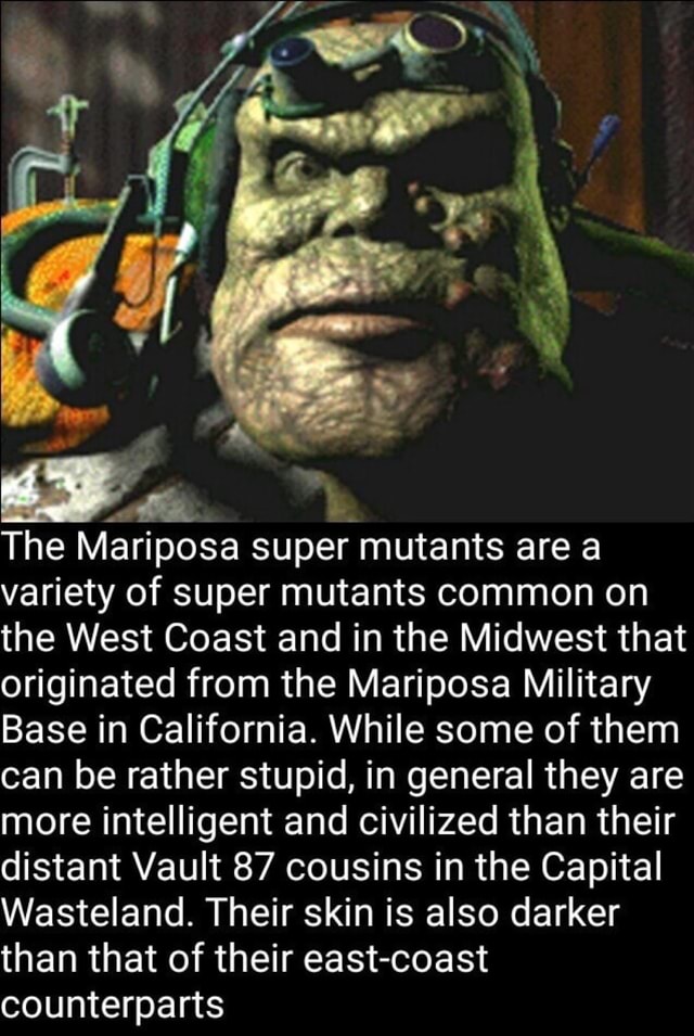 why do super mutants wear braces