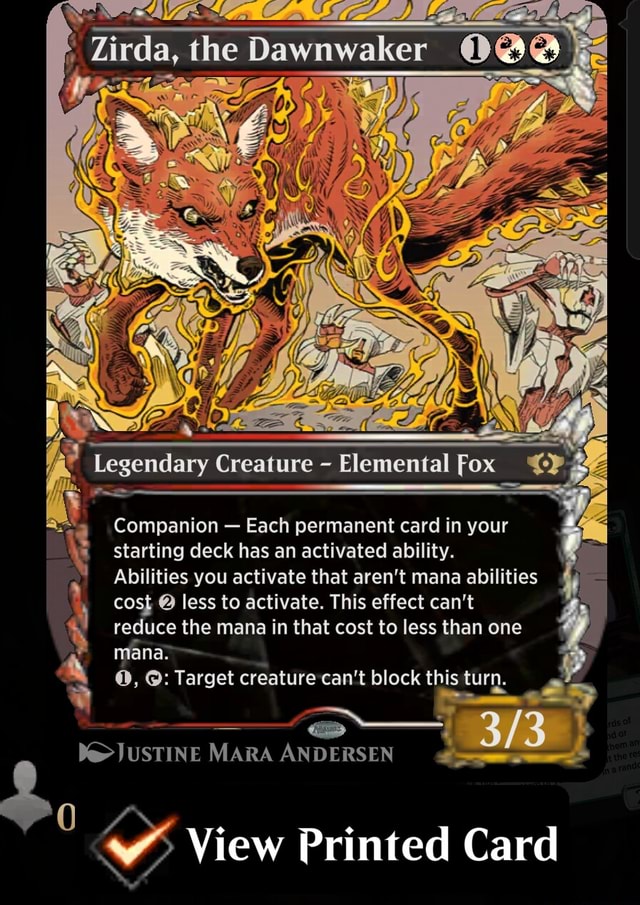 Irda, the Dawnwaker Legendary Creature El Companion Each permanent