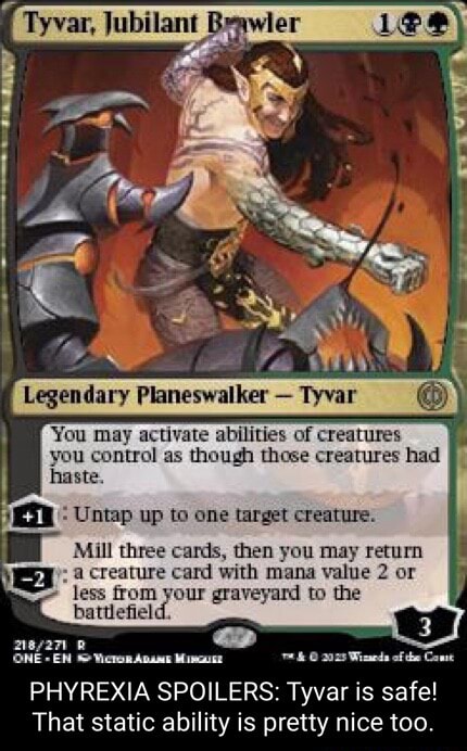 *Bp Legendary Planeswalker - Tyvar @ You may vate abilities of ...