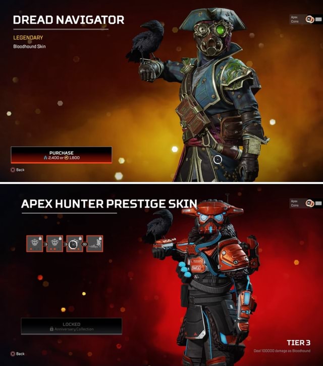 DREAD NAVIGATOR LEGENDARY Bloodhound Skin PURCHASE 2,400 or 1,800