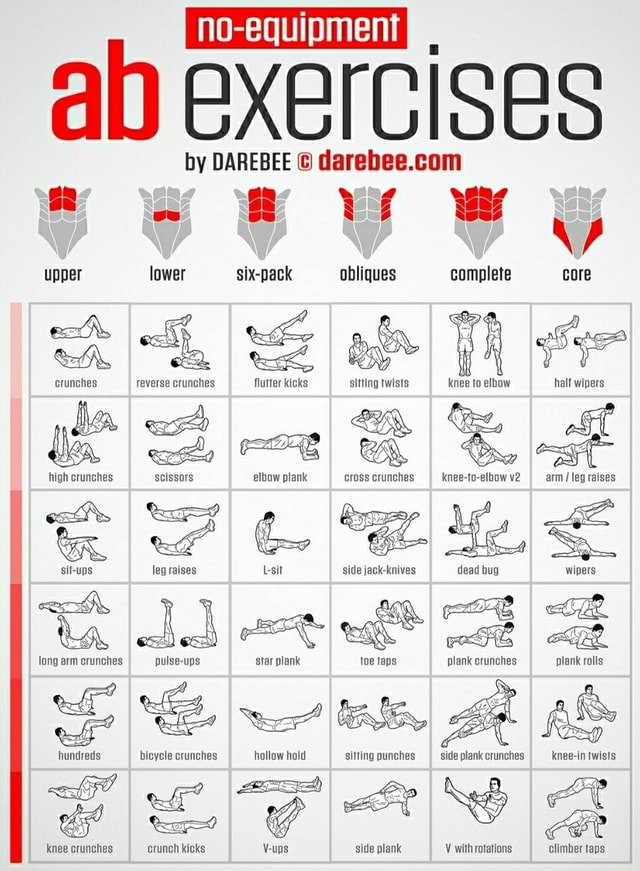 Ab exercises by DAREBEE upper lower sixpack obliques complete core