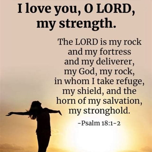 I love you, O LORD, my strength. The LORD is my rock and my fortress ...