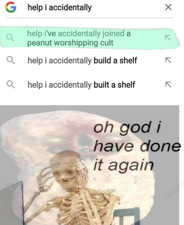 Help accidentally help i've accidentally joined a peanut worshipping