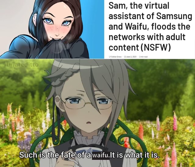 Sam The Virtual Assistant Of Samsung And Waifu Floods The Networks With Adult Content Nsfw Such Is The Fate Of A Waifu Lt Is What It Is