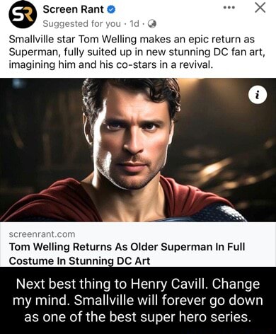 New Superman looks like if Henry Cavill and Tom Welling had a love