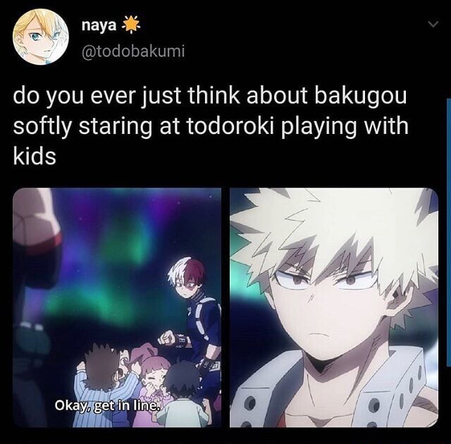 Do you ever just think about bakugou softly staring at todoroki playing ...