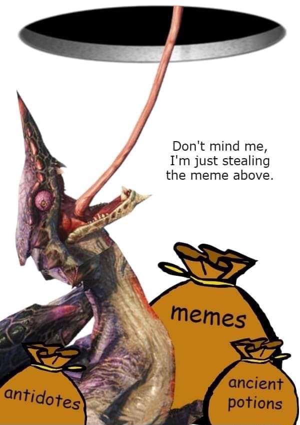 Don't mind me, I'm just stealing the meme above. ancient potions - iFunny