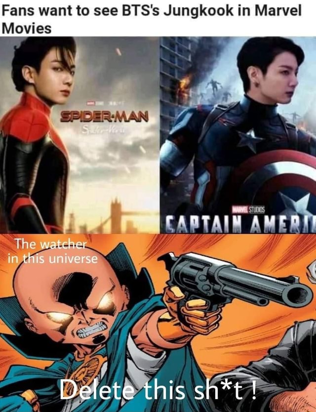 Fans want to see BTS's Jungkook in Marvel Movies this NA iy - iFunny