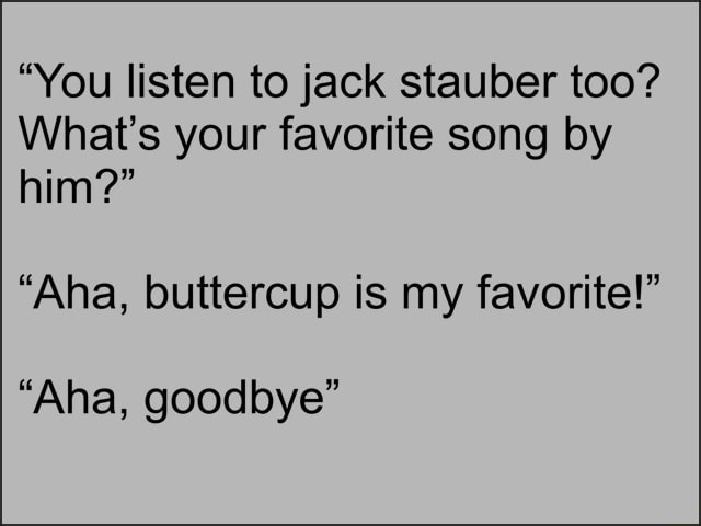 buttercup lyrics jack stauber