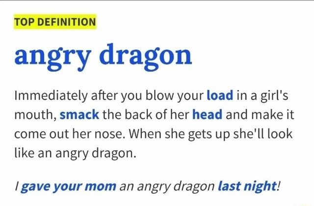 Featured image of post What Is The Definition Of An Angry Dragon