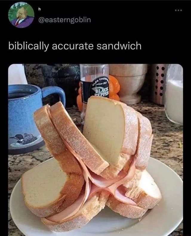 Biblically accurate sandwich - iFunny