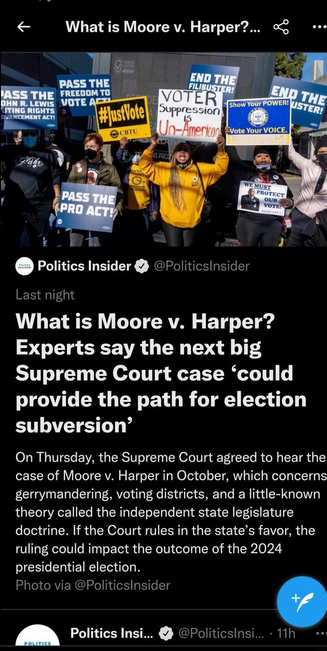 & What is Moore v. Harper?... PASS THE ASS FREEDOM TO YO "ASS Politics ...