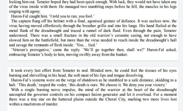 Locking him out. Temeter hoped they had been quick enough. With luck ...