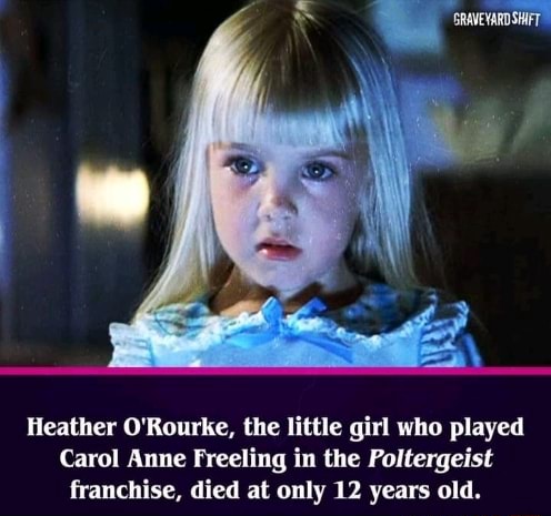 Heather O'rourke, The Little Girl Who Played Carol Anne Reefing In The 