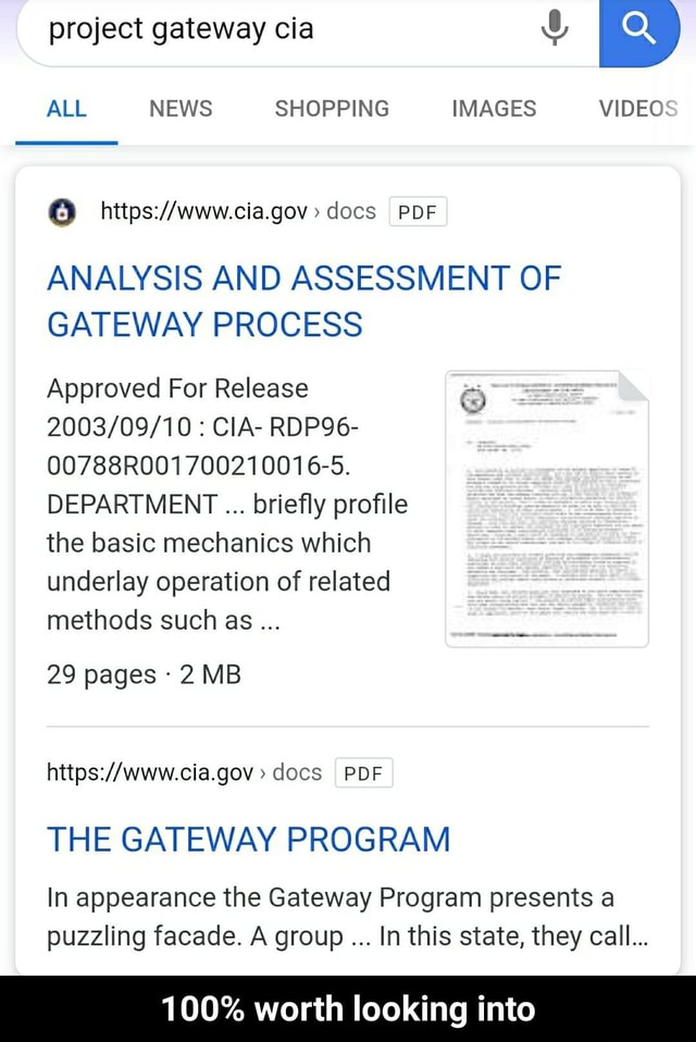 the analysis and assessment of gateway process