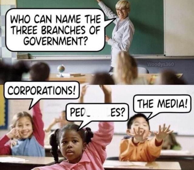 WHO CAN NAME THE I THREE BRANCHES OF GOVERNMENT? MEDIA iFunny