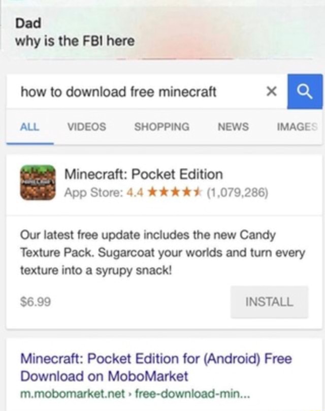Why Is The Fbi Hem How To Download Free Minecraft X ª Minecraft Pocket Edition App Store 4 J F 1 079 286 Our Latest Free Update Includes The New Candy Texture Pack Sugamoat