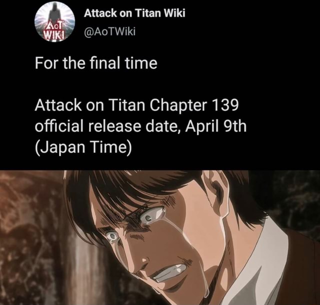 Attack on titan chapter 139 poll on the aot wiki discord. I agree