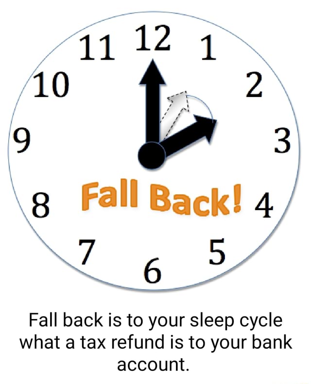 Fall Back! Fall back is to your sleep cycle what a tax refund is to ...