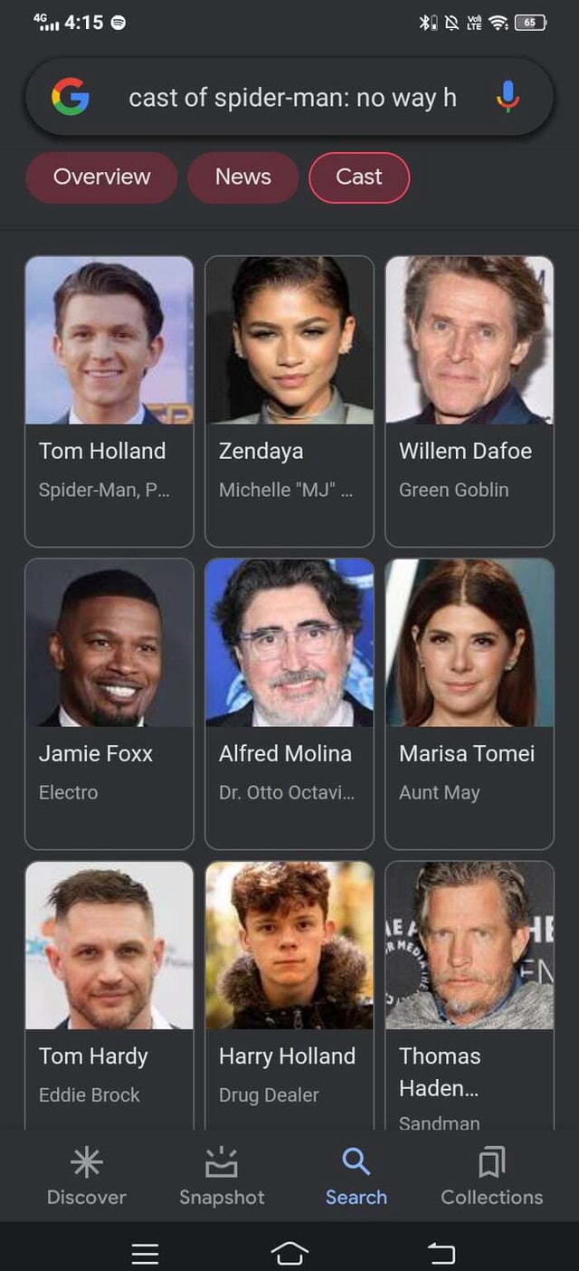 & cast of spiderman no way h Overview News Cast Tom Holland Zendaya Willem Dafoe SpiderMan, P