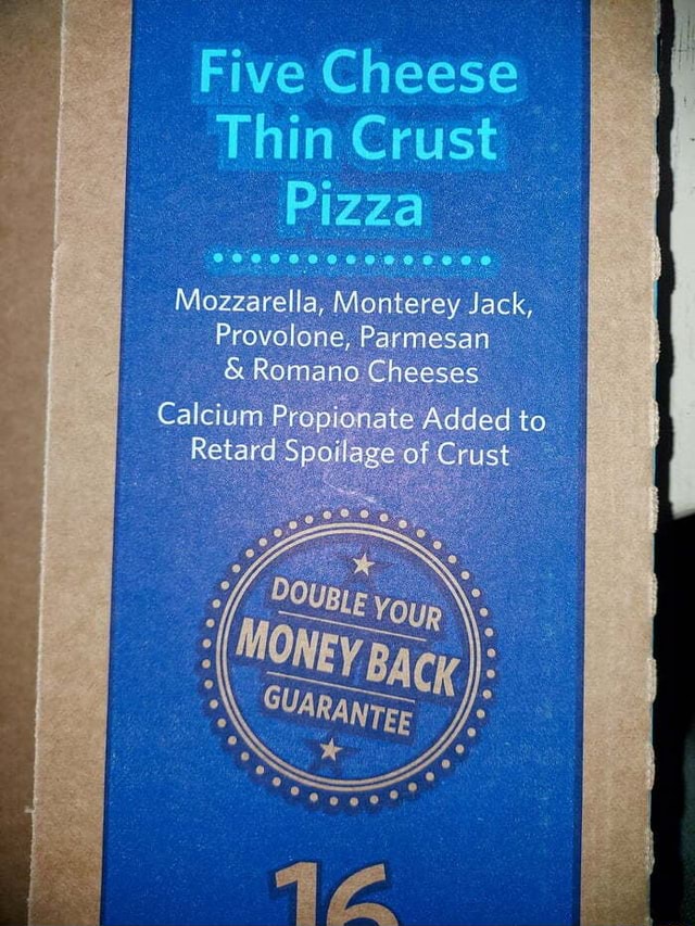 Five Cheese Thin Crust Mozzarella, Monterey Jack, Provolone, Parmesan