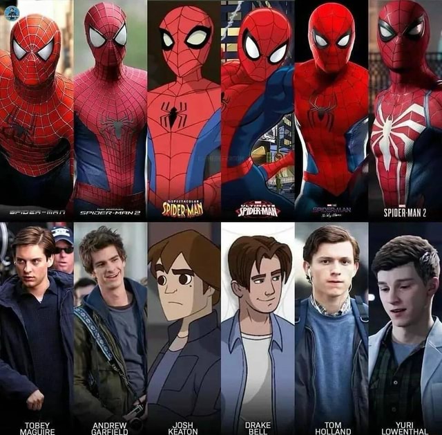 TOBEY ANDREW JOSH DRAKE TOM YURI MAGUIRE GARFIELD KEATON BELL HOLLAND ...