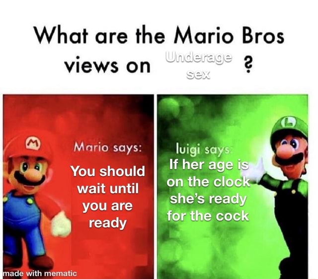What Are The Mario Bros Views On Sex Mario Says You Should Wait Until Are Ready Imade With