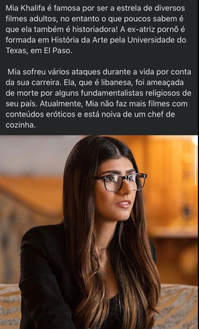 Mia Khalifa é Famosa Por Ser A Estrela De Diversos Filmes Adultos No