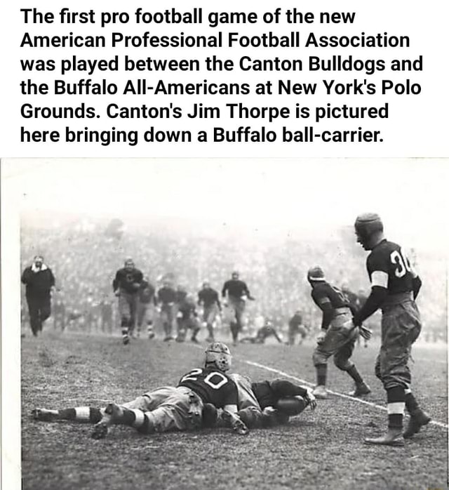 The first pro football game of the new American Professional Football