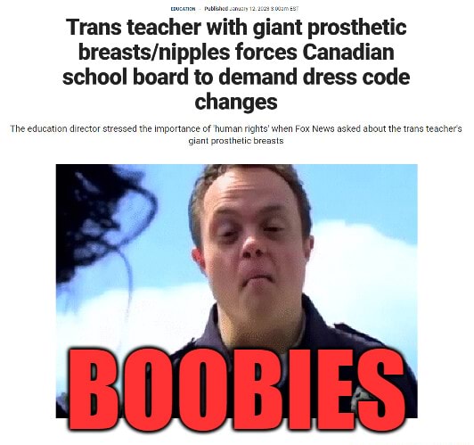 Trans Teacher With Giant Prosthetic Forces Canadian School Board To