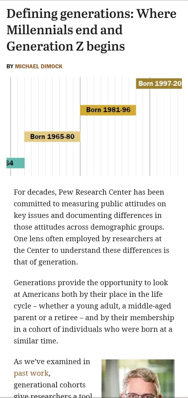 where millennials end and generation z begins pew