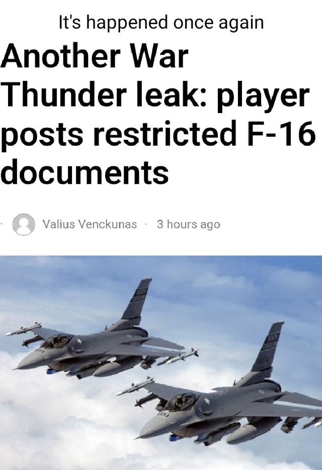 It S Happened Once Again Another War Thunder Leak Player Posts