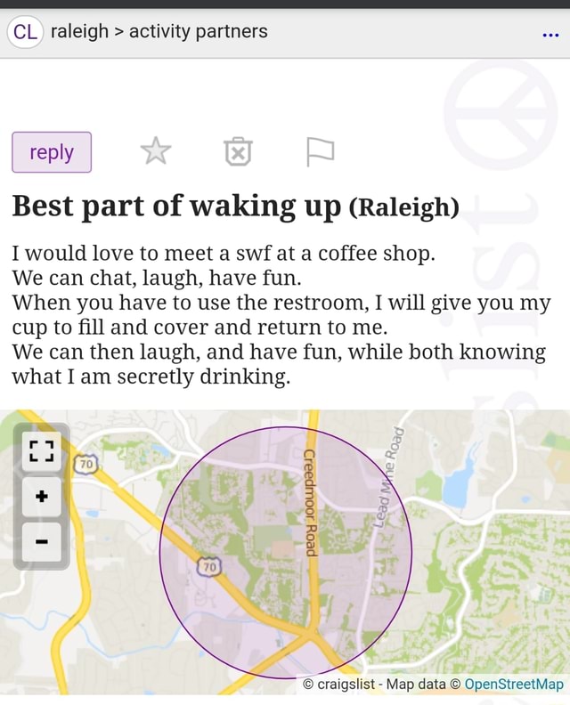 Cl Raleigj CL raleigh > activity partners reply wa Best part of waking up (Raleigh ...
