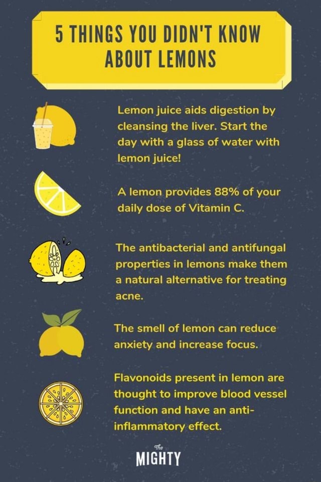9 THINGS YOU DIDN'T KNOW ABOUT LEMONS Lemon juice aids digestion by