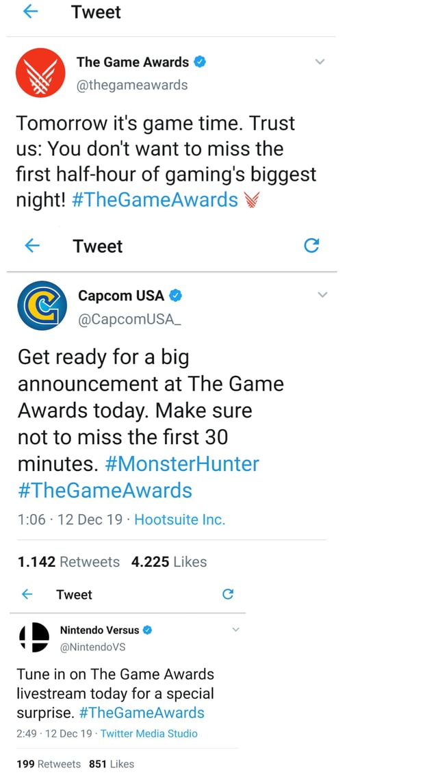 Tweet Tomorrow it's game time. Trust us You dont want to miss the