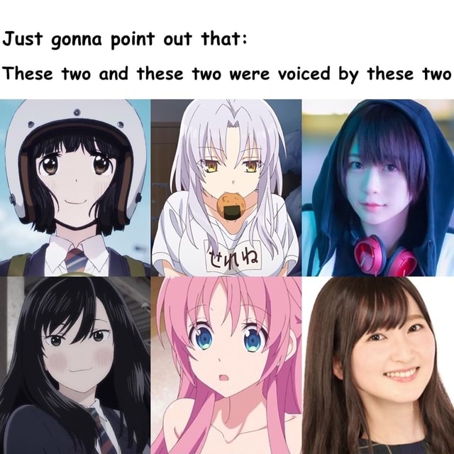 Just gonna point out that: These two and these two were voiced by these ...