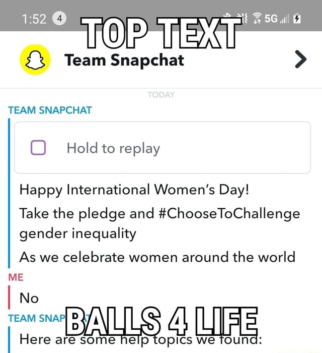 EX Team Snapchat TEAM SNAPCHAT Hold To Replay Happy International Women ...